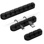 Cord Organizer, Adhesive Charger Cable Clips, Wire Holder Keeper Organizer, Charging USB Cable Management for Home Office Desk Phone Car Wall Desktop Nightstand - Black